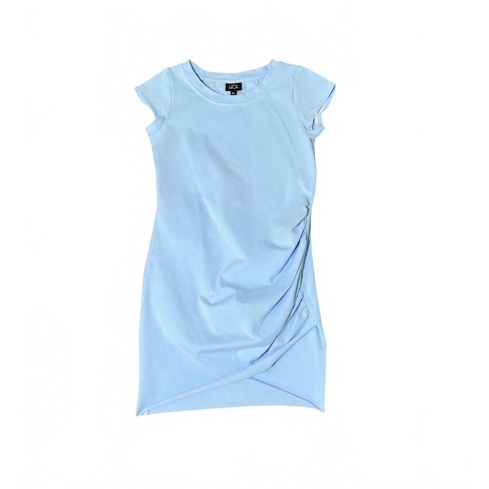 NEW LITTLE OLIN girls' jersey dress in aqua